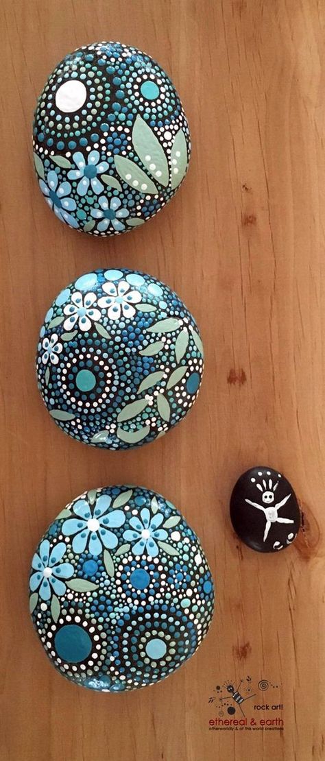 Rock Kunst, Diy Mandala, Mandala Painted Rocks, Art Pierre, Mandala Rock Art, Mandalas Painting, Rock Painting Patterns, Mandala Rocks, Hand Painted Stones