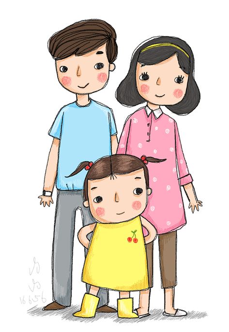 family on Behance Unicornios Wallpaper, Family Drawing, Family Painting, Cartoon People, Family Cartoon, All In The Family, Family Illustration, Concept Art Character, Love Illustration