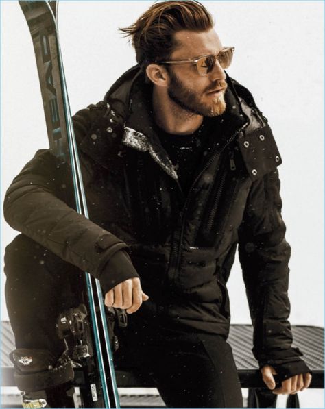 Forces of Nature: Zach Pricer Models Ski Style for Aspen Peak Ski Outfits For Men, Ski Wear Men, Mens Ski Clothes, Ski Fashion Men, Ski Outfit Men, Dark Boots, Ski Apparel, Ski Style, Nice Designs