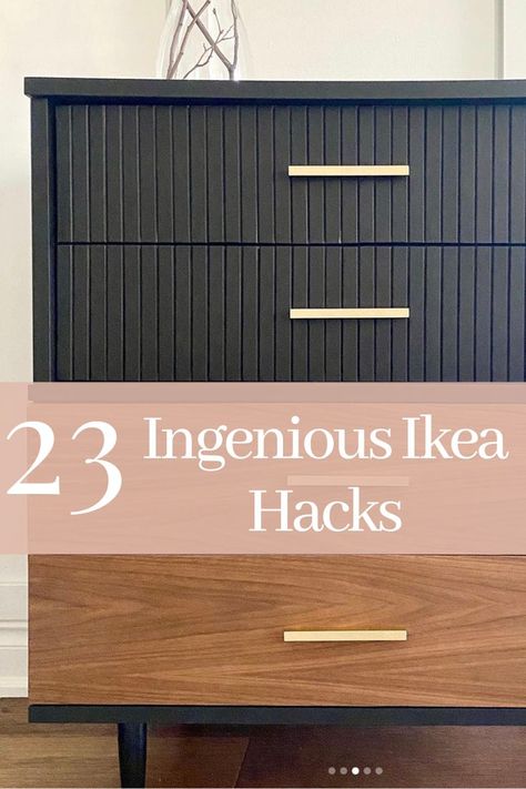 23 Ingenious Ikea Hacks You Can Do In A Weekend Nordli Ikea Headboard Hack, Cheap Diy Dresser, Ikea Upcycle Diy Projects, Ikea Mcm Dresser Hack, Ikea Malm Dresser Hack Bedroom, Rast Diy Hacks, Ikea Hacks Drawers, Malm Dresser Hack Black, Malm Dresser Ideas