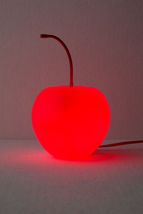 Cherry Table Lamp Room Decor Stuff To Buy, Cute Home Goods, Unique Room Lighting, Daylight Lamp Natural Light, Orange Mushroom Lamp, Cool Items For Bedroom, Cherry Home Decor, Lava Lamp Decor, Cool Room Stuff