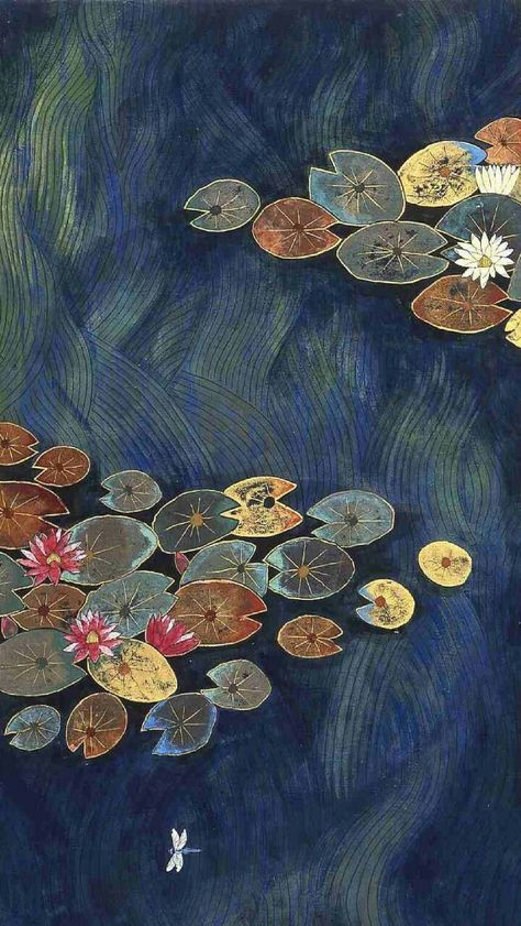 Japanese Poetry, Art Asiatique, Japanese Painting, Japanese Prints, Water Lilies, Haiku, Indian Art, Matilda, Asian Art