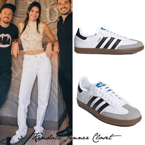 Adidas Samba Kendall Jenner, Samba Vegan Shoes, Adidas Samba Vegan, Samba Vegan, Shoes 2022, Kendall Jenner Outfits, Jenner Outfits, Adidas Gazelle Sneaker, Adidas Samba Sneakers