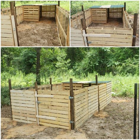 Diy Pallet Farm Projects, Pig Pen With Pallets, Pig Pen Pallets, Diy Pig Fence, Easy Diy Pig Pen, Pig Pen Set Up, Small Pig Pen, Outdoor Mini Pig Pen Ideas, Mini Pig Enclosure Outdoor