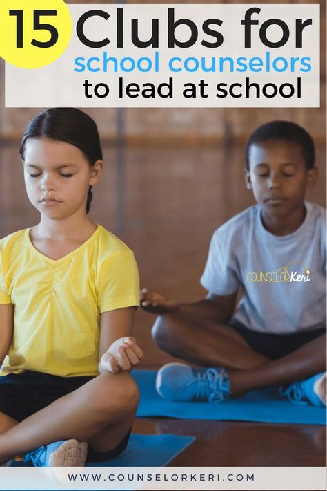 15 clubs for school counselors to lead: get your students engaged, involved, and growing with these fun, meaningful activities! School Counselor Ideas, Middle School Counselor, School Guidance Counselor, School Counsellor, School Counselor Resources, School Counseling Resources, School Counseling Office, School Counseling Activities, Meaningful Activities