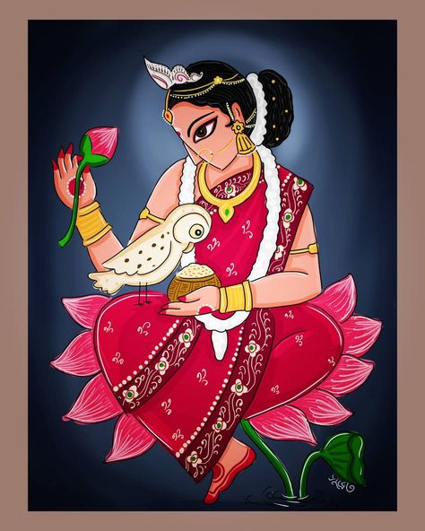 Laxmi Goddess Painting Abstract, Laxmi Canvas Painting, Laxmi Goddess Painting Madhubani, Goddess Laxmi Paintings, Maa Saraswati Madhubani Painting, Maa Lakshmi Drawing, Laxmi Painting Art, Lakshmi Drawing Art, Potochitra Painting