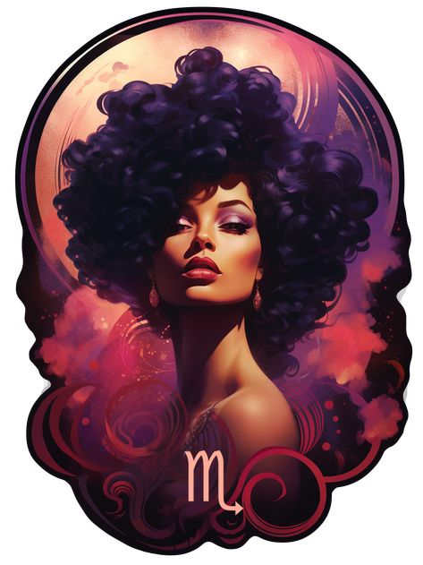 Scorpio Woman Aesthetic, Scorpio Woman Art, Rachelcore Aesthetic, Zodiac Gods, Pink Scorpio, Scorpio Zodiac Art, Zodiac Artwork, Scorpio Art, Horoscope Art