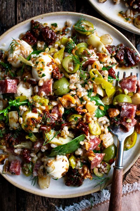 Tomato Vinaigrette, The Original Dish, Farro Salad, Fresh Mozzarella, Sun Dried, Arugula, Sun Dried Tomato, Summer Salads, Delicious Salads