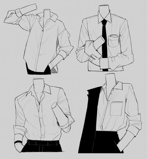 Shirt Fold Drawing, Button Down Drawing Reference, Button Up Shirt Art Reference, Buttoned Shirt Drawing, How To Draw Dress Shirt, Loose Shirt Drawing Reference, Cloth Folds Drawing, Shirt Refrences Drawing, Male Button Up Shirt Drawing Reference