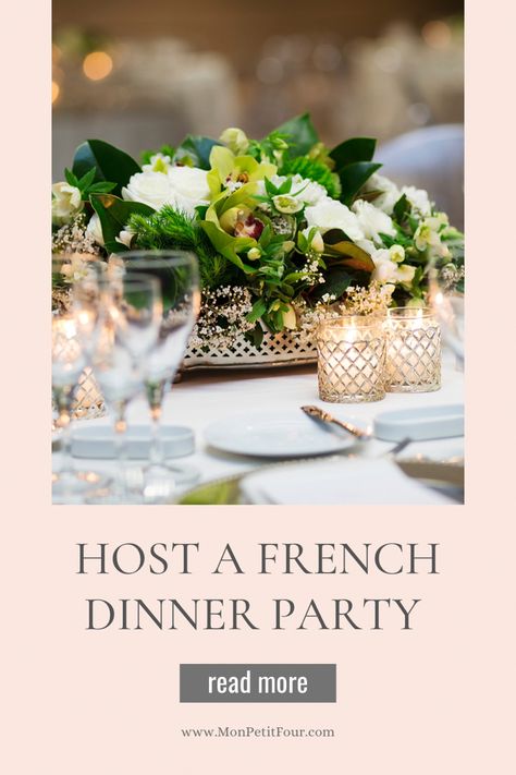 French dinner party Paris Theme Dinner Party, Country Themed Dinner Party, French Dinner Table Setting, French Country Dinner Party, French Garden Party Decorations, French Table Setting Dinner Parties, French Dinner Party Decorations, French Summer Dinner Party, French Dinner Party Menu Ideas