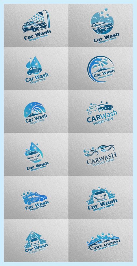 Car Detail Logo Design, Car Washing Logo, Car Wash Design Logo, Car Wash Branding, Car Wash Logo Design Ideas, Car Detailing Logo Design, Car Wash Design Ideas, Carwash Logo Design, Car Care Logo