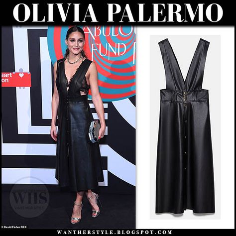 Leather Pinafore, Midi Pinafore Dress, Leather Dress Outfit, Rocker Glam, Leather Midi Dress, Olivia Palermo Style, Op Dress, Outfit Chic, Dress Zara