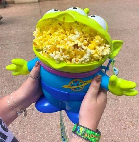 Disney Park, Popcorn, Bowl, Disney, Green, Blue