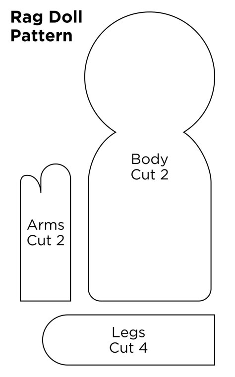 Rag Doll Pattern Template Rag Doll Template, Angel Rag Doll, Free Rag Doll Sewing Patterns, Diy Mini Dolls Easy, Free Doll Dress Patterns To Sew, Ragdoll Sewing Pattern Free, Free Rag Doll Patterns To Sew, Soft Doll Patterns Free Templates, Free Printable Rag Doll Patterns