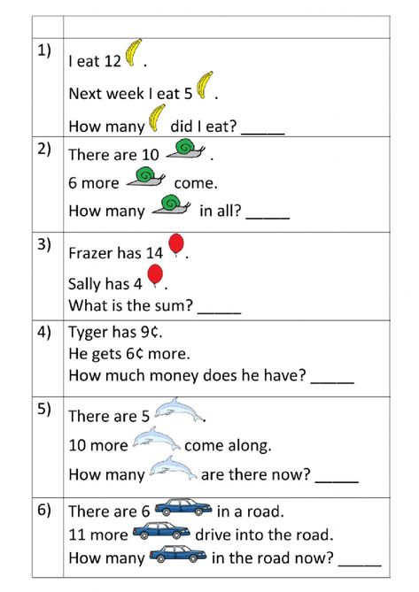 Problem Solving Worksheet Grade 1, Addition Problem Solving Worksheets, Math Problem Solving Activities, Time Word Problems, Problem Solving Worksheet, Worksheets For Class 1, Kids Math, Subtraction Word Problems, Math Problem Solving