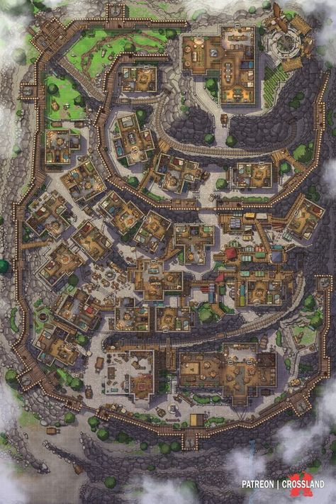 Fantasy City Map, Fantasy Map Making, Village Map, Pelan Rumah, Dnd World Map, Building Map, Fantasy Town, Fantasy World Map, Dungeon Master's Guide