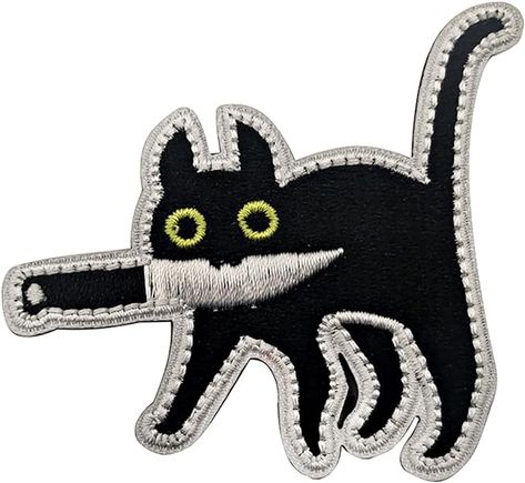 Amazon.com: FNAFCRAFT Cat Patch Funny Meme Morale Patch Tactical Cute Embroidered Patch with Hook and Loop DIY Applique Accessories for Backpacks, Vests, Jackets, Jeans, Hats : Arts, Crafts & Sewing Patch Embroidery Designs, Patches For Senior Jackets, Backpack Design Ideas, Emo Crafts, Senior Patches, Patches Aesthetic, Melanie King, Patches For Backpacks, Punk Bag