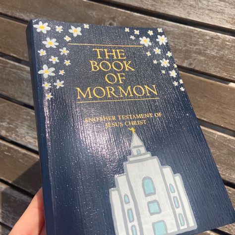 Painted Book Of Mormon, Lds Crafts, Book Of Mormon Scriptures, Scripture Painting, Uplifting Art, Jesus Walking, Paint Book, Mormon Art, Painted Bible