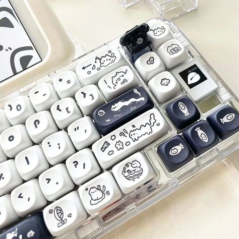 Material: PBT Keycap sets are for mechanical keyboard Fancy Keyboard, Trippy Room Decor, Witch Room Decor, Black White Cat, Room Decor Grunge, Witch Room, Room Decor Dark, Computer Set, Keyboard Keys