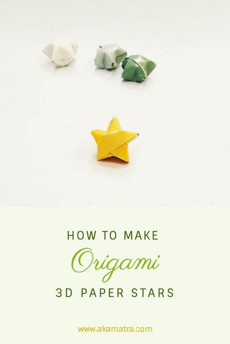 Crafts, crochet, food, trips! I am always making something even if it's just making fun of myself! Origami 3d Star, Origami Star Instructions, Origami Paper Stars, Easy Origami Star, Mini Origami, Origami Star Paper, 3d Paper Star, Star Origami, 3d Stars