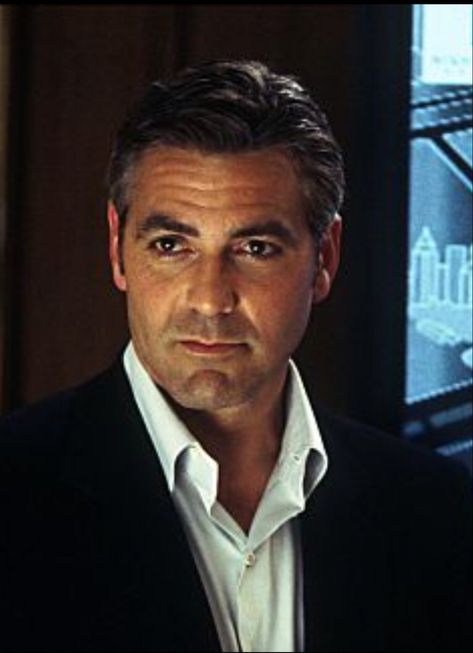 George Clooney in his 2001 film, Ocean’s Eleven. George Clooney Oceans 11, George Clooney Haircut, Brad Pitt George Clooney, Ocean's Eleven, Oscar Movies, Ocean’s Eleven, Oceans Eleven, Oceans 11, Richard Gere