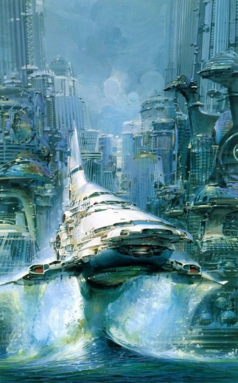 John Berkey, H.r. Giger, Art Spatial, Andrew Jones, Science Fiction Artwork, 70s Sci Fi Art, Ralph Mcquarrie, Sf Art, Sci Fi Ships