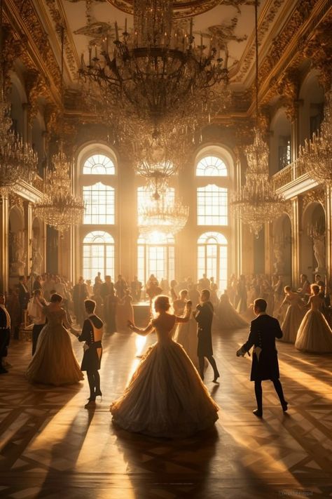 1800s Ballroom, Ballroom Victorian, French Ballroom, Castle Ballroom, Victorian Ballroom, Palace Ballroom, Royal Attire, La Traviata, People Dancing