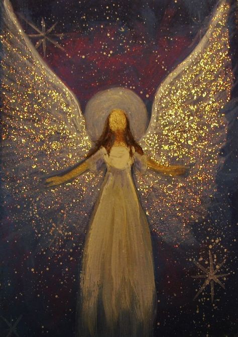 Glitter Angel Výtvarné Reference, Angels Among Us, Angel Painting, White Wings, Archangel Michael, Angel Pictures, Guardian Angels, Art Et Illustration, Fairy Angel