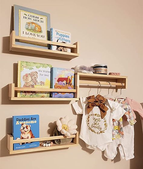 Kids Bookshelf Wall, Nursery Book Shelves, Kitchen Spice Rack, Unique Bookshelves, Bookshelf Wall, Shelves For Living Room, Kids Bookshelf, Nursery Book, Nursery Bookshelf