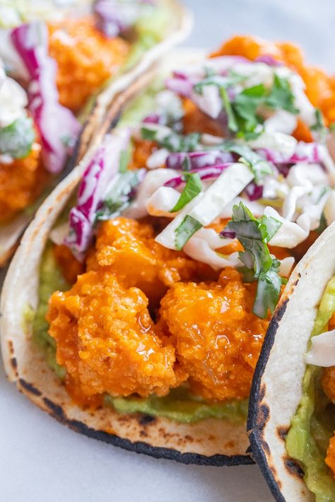 Buffalo Tofu Bowl, Buffalo Tempeh Tacos, Buffalo Chickpea Taquitos, Tofu Buffalo Bites, Fried Tofu Tacos, Crispy Tofu Wrap, Tofu Street Tacos, Crispy Tofu Tacos, Buffalo Tofu Tacos