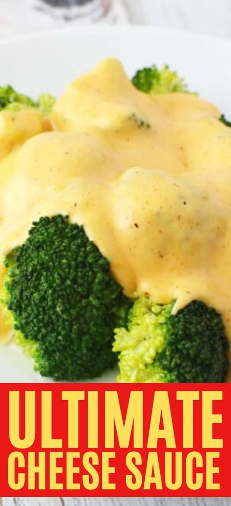 Make Cheese Sauce (for Broccoli) a perfect melty, cheesy way to enjoy your veggies, or at-least cover them so the kids do! This broccoli with cheese sauce is the perfect side dish for almost any meal and this homemade recipe pairs perfectly with roasted broccoli or pretty much any steamed vegetable. #cheesesauce #cheese #recipe #saltysidedish #sidedish Broccoli Cheese Sauce For Potatoes Crockpot, Velveeta Sauce For Broccoli, Cheese Sauce With Corn Starch, Cheesy Sauce For Potatoes, Asparagus With Cheese Sauce, Simple Cheese Sauce For Broccoli, Cheese Sauce For Broccoli And Cauliflower, Broccoli Cheese Sauce For Potatoes, Broccoli Cheddar Sauce