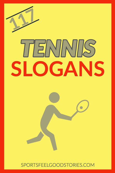 Tennis anyone? These great tennis slogans are perfect for motivation and inspiration. Tennis players, coaches, instructors and team parents will find uses for these on apparel, signs, posters, and elsewhere. Also, check out sports slogans for baseball, basketball, football, hockey, softball, volleyball, golf, swimming, wrestling, and more.  #slogans #tennis Tennis Posters High School Ideas, Tennis Signs High School, Tennis Poster Ideas, Tennis Fundraiser Ideas, Tennis Posters High School, Tennis Quotes Motivational, Tennis Signs, Tennis Sayings, Tennis Humor