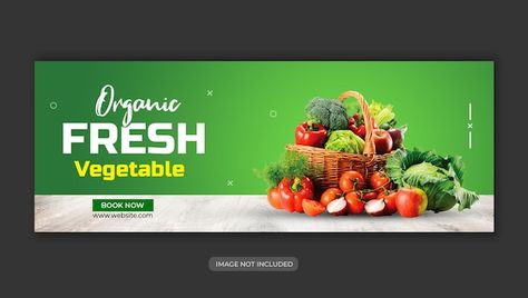 Grocery food vegetable sale promotional ... | Premium Psd #Freepik #psd #banner Grocery Banner, Fruit Banner, Grocery Website, Ux Project, Fb Banner, Fruit Company, Store Banner, Food Banner, Fruit Shop