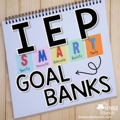 IEP goals, IEP goal banks, special education, sped goals, writing sped goals Goals Writing, Iep Organization, Sped Classroom, Life Skills Classroom, School Slp, Iep Goals, Teaching Special Education, Learning Support, School Social Work