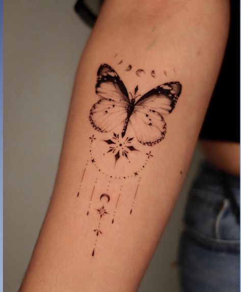 Ankle Tattoo Ideas, Witchcraft Tattoos, Tattoo Baby, Ankle Tattoos, Tattoos For Women Half Sleeve, Tattoo Care, Butterfly Tattoos, Space Tattoo, Dainty Tattoos