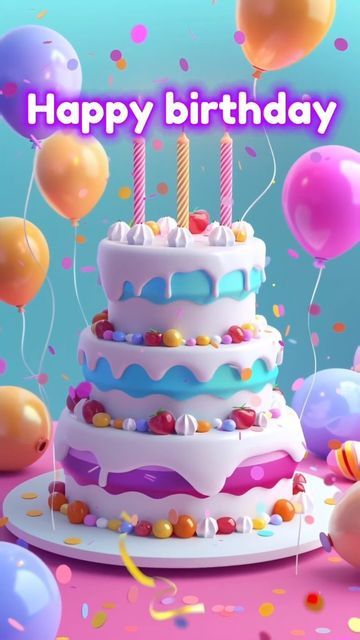 Balloons Birthday, Instagram Happy Birthday, Happy Birthday To You, Celebration Cakes, Balloons, Happy Birthday, Gif, Songs, Celebrities