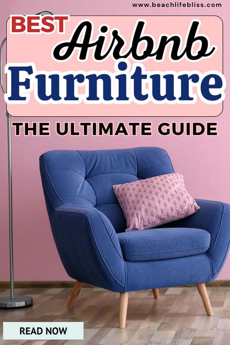 Looking through all the furniture options can be a daunting task but it doesn’t have to be! Use our list to help you choose the must have quality, furniture pieces for each area of your Airbnb property. #airbnb #furniture #decor #guide Furniture Checklist, Airbnb Furniture, Airbnb Property, Airbnb Business, Best Airbnb, Best Furniture, Decor Guide, Furniture Pieces, Guided Reading