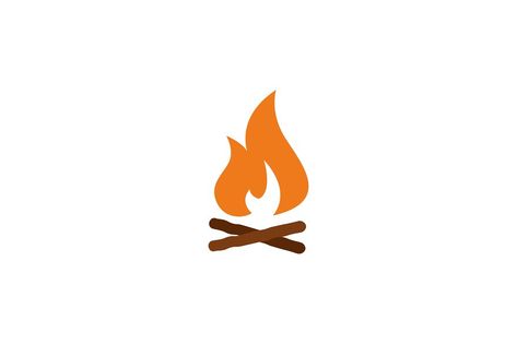 campfire with firewood color icon vector. Simple sign, logo. fireWood in fire. Bonfire. Camp fireplace EPS + JPG Bonfire Tattoo Simple, Bonfire Tattoos, Fireplace Tattoo, Campfire Tattoo Simple, Camp Fireplace, Campfire Logo, Fire Icon, Timeless Logo Design, Fire Logo