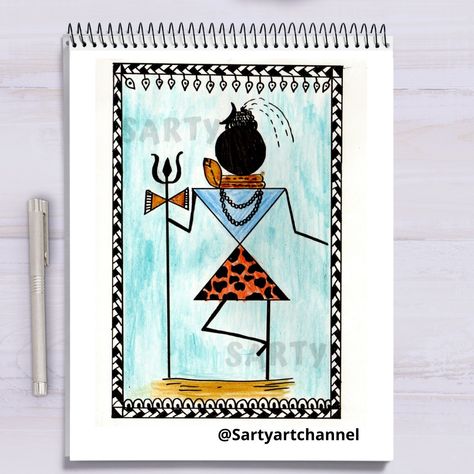 Easy Warli Art For Kids, Warli Art Drawing, Warli Mandala Art, Warli Art Easy, Warli Art For Kids, Warli Art Designs, Warli Art Painting, Devi Rangoli, Sketch Mandala