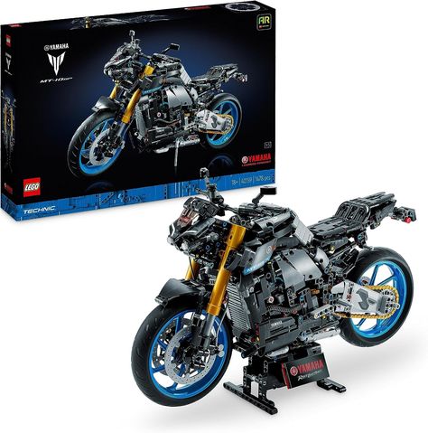 Lego Motorbike, Motorcycle Model Kits, Ar App, Lego Technic Sets, Motos Yamaha, Moto Yamaha, Construction Lego, Mt 10, Lego Lego