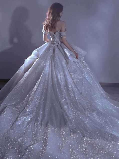 Fairy Tale Princess Wedding Dress, Ice Queen Wedding Dress, Ice Queen Wedding, Grey Ball Gown, Royalty Dresses, Queen Wedding, Queen Wedding Dress, Grey Wedding Dress, Ball Gowns Wedding Dress