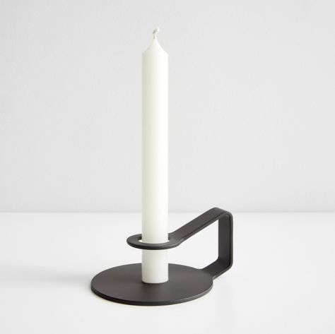 Timeless Gifts That Work Perfectly for Any Occasion - Dwell 10000 Reasons, House Aesthetics, Metal Drawing, Black Taper Candles, Sheet Metal Art, Modern Candle Holders, Metal Working Projects, Iron Candle, Metal Candle Holders