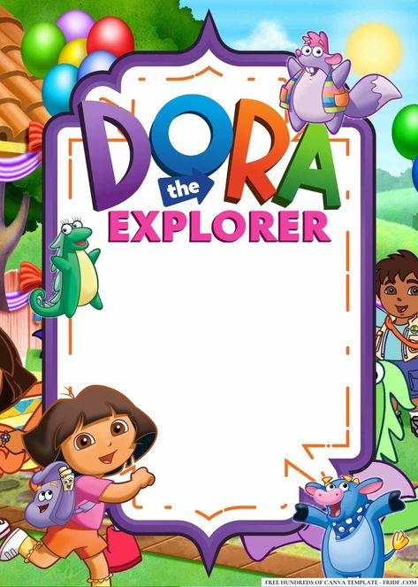 FREE Editable Dora the Explorer Birthday Invitations Check more at https://www.fridf.com/free-editable-dora-the-explorer-birthday-invitations/ Dora The Explorer Background, Explorer Birthday Party, Dora Birthday, Background Wallpaper For Photoshop, Dora The Explorer, Background Wallpaper, Dance Moms, 2nd Birthday, Invitation Design