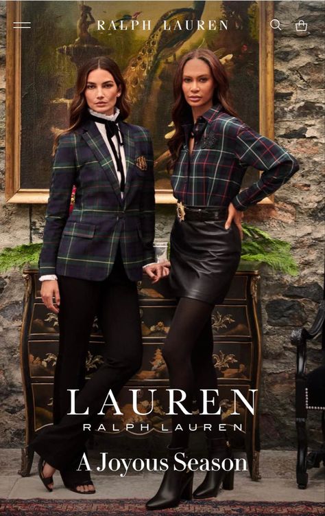 Ralf Lauren Christmas, Ralph Lauren Ad, Ralph Lauren Christmas, Ralph Lauren Holiday, Ralph Lauren Plaid Dress, Plaid Blazer Outfit, Ralph Lauren Aesthetic, Blackwatch Plaid, Ralph Lauren Looks