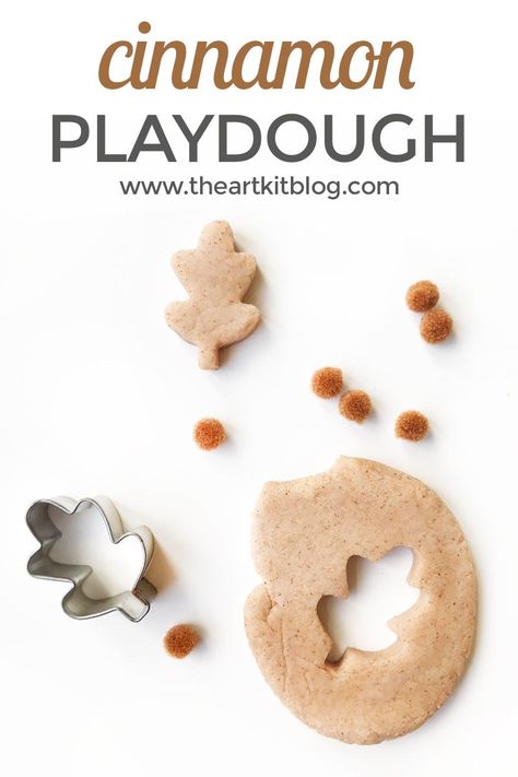 We've been making all sorts of naturally scented playdough lately and recently whipped up a batch of yummy smelling cinnamon playdough. Oh, it smells SO good! You know how much we love our homemade playdough (especially scented with essential oils or spices)! via @theartkit Homemade Cinnamon Playdough, Cinnamon Scented Playdough, Christmas Playdough Recipe, How To Make Playdough, Cinnamon Playdough Recipe, Cinnamon Playdough, How To Make Playdoh, Cinnamon Play Dough, Easy Playdough