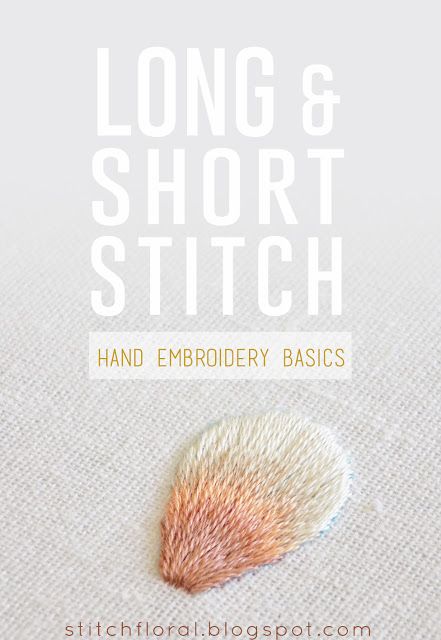 Long and short stitch lesson  #long_and_short_stitch, #how_to_long_and_short_stitch, #long_and_short_stitch_lesson, #long_and_short_stitch_tutorial Embroidery Basics, Crewel Embroidery Tutorial, Long And Short Stitch, Crewel Embroidery Kits, Mollie Makes, Hand Embroidery Tutorial, Embroidery Stitches Tutorial, Embroidery Patterns Vintage, Learn Embroidery