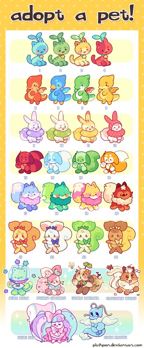 Species Guide, Adopt Idea, Arte Do Kawaii, Inspo Pics, Cute Animal Drawings Kawaii, Creature Drawings, Food Dessert, Cute Easy Drawings, Cute Little Drawings