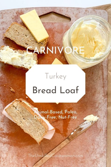 Carnivore meat bread is here! It's 100% nut-free and free of grain-free flours. ⁠ ⁠ This animal-based loaf takes a few steps to make, but all steps are super fast and simple. ⁠ ⁠ #grainfreebaking #glutenfreebaking #carnivorediet #animalbaseddiet #ab #paleodiet #lowcarb Dairy Free Carnivore, Turkey Bread, Homemade Refrigerator Pickles, Meat Bread, Make Lunch, Bread Substitute, Homemade Mayo, Bread Alternatives, Paleo Bread