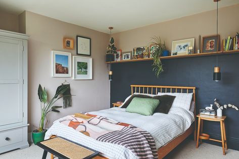 Real home: this time-warp 1930s semi is now a stunning Scandi-style family home | Real Homes Vaulted Kitchen, 1930s House Interior, 1930s Semi, Spare Bedroom Office, Grown Up Bedroom, Scandi Bedroom, Small Guest Bedroom, Sage Green Bedroom, Scandinavian Bedroom