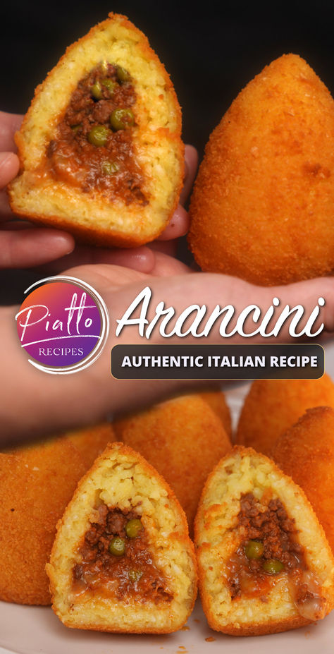 Sicilian Arancini Recipe, Italian Rice Balls Recipe, Italian Arancini, Arancini Rice Balls, Italian Rice Balls, Rice Balls Recipe, Risotto Balls, Arancini Recipe, Dinner Italian